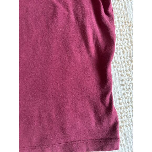 Forever 21 Cropped Polo Shirt Maroon Size Medium Pre-Owned - Picture 6 of 10